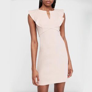 Express Ruffle Sleeve Sheath Dress